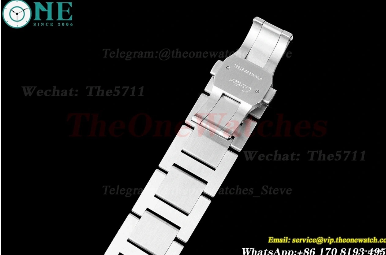 Dial White SS 42mm AF De Ballon Cartier Bleu SS A2824 1219